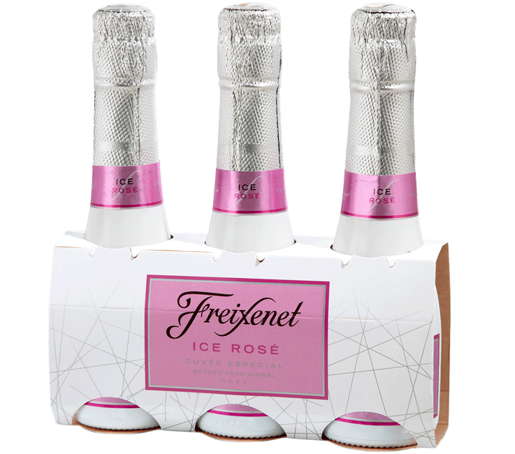 Pack Espumante Freixenet Ice Rose Meio Seco 20cl - Garrafinhas