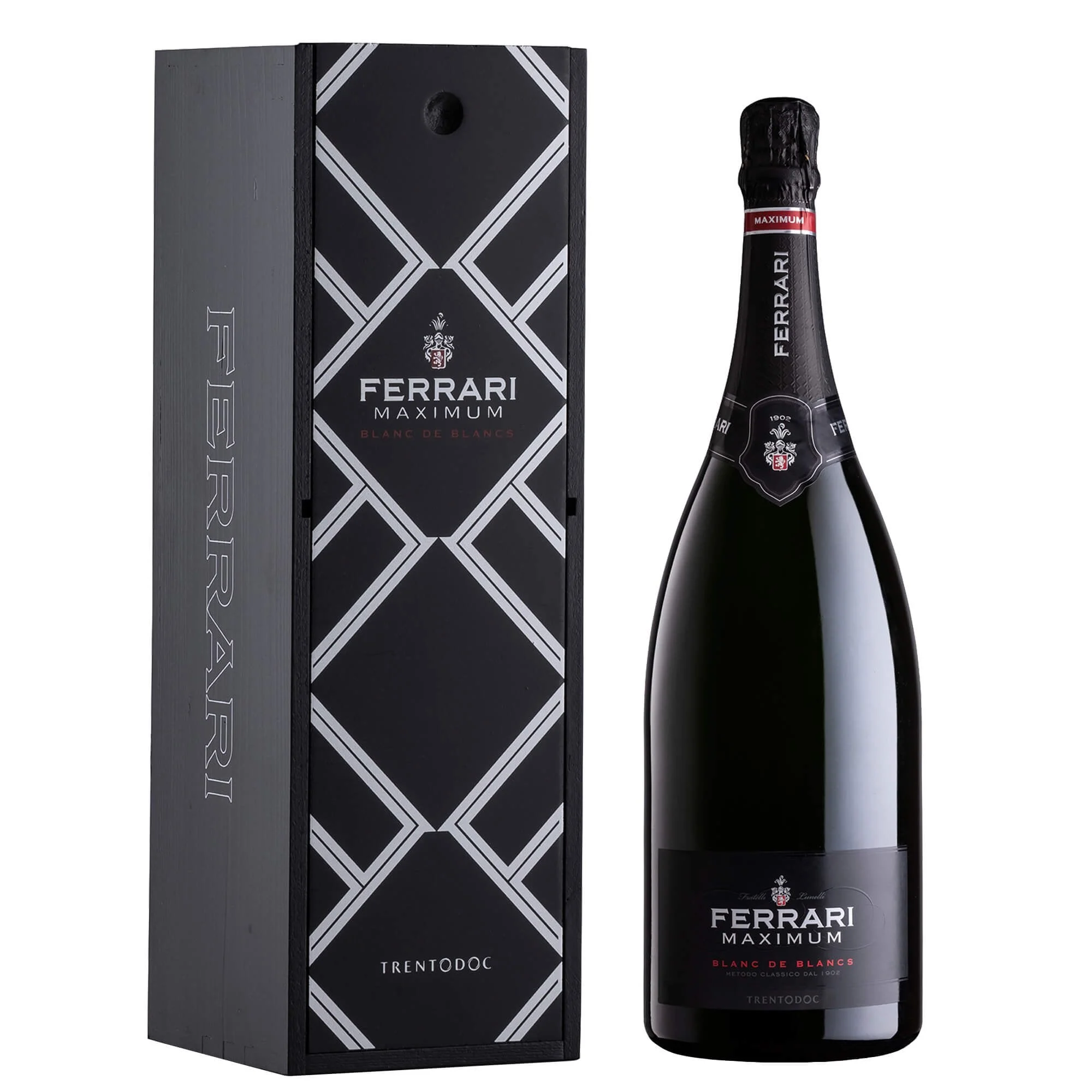 Trento DOC "Maximum" Blanc de Blancs Magnum - Ferrari (cassetta di legno)
