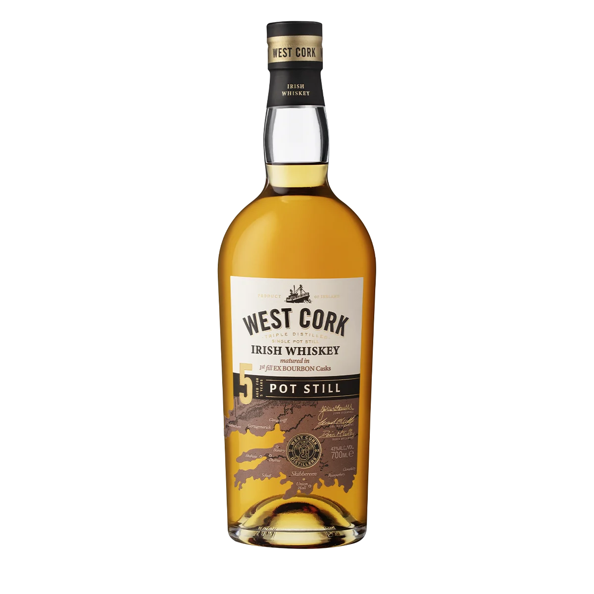 Whisky West Cork Pot Still 5 Anos - Garrafinhas