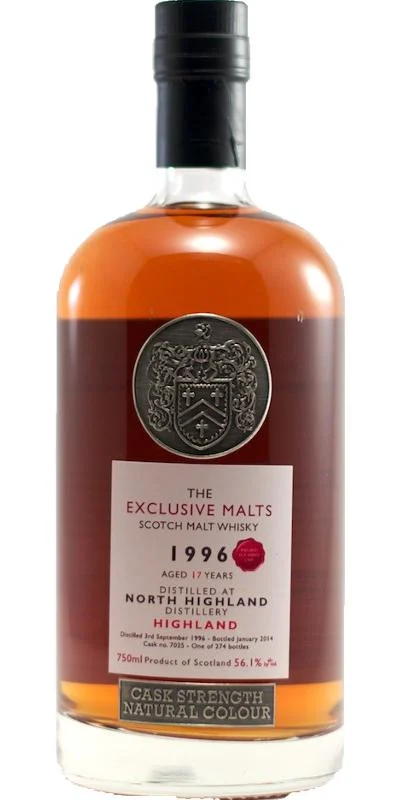 Exclusive Malts North Highland 17 Year Old Cask Strength Single Malt Scotch Whisky - Whiskey