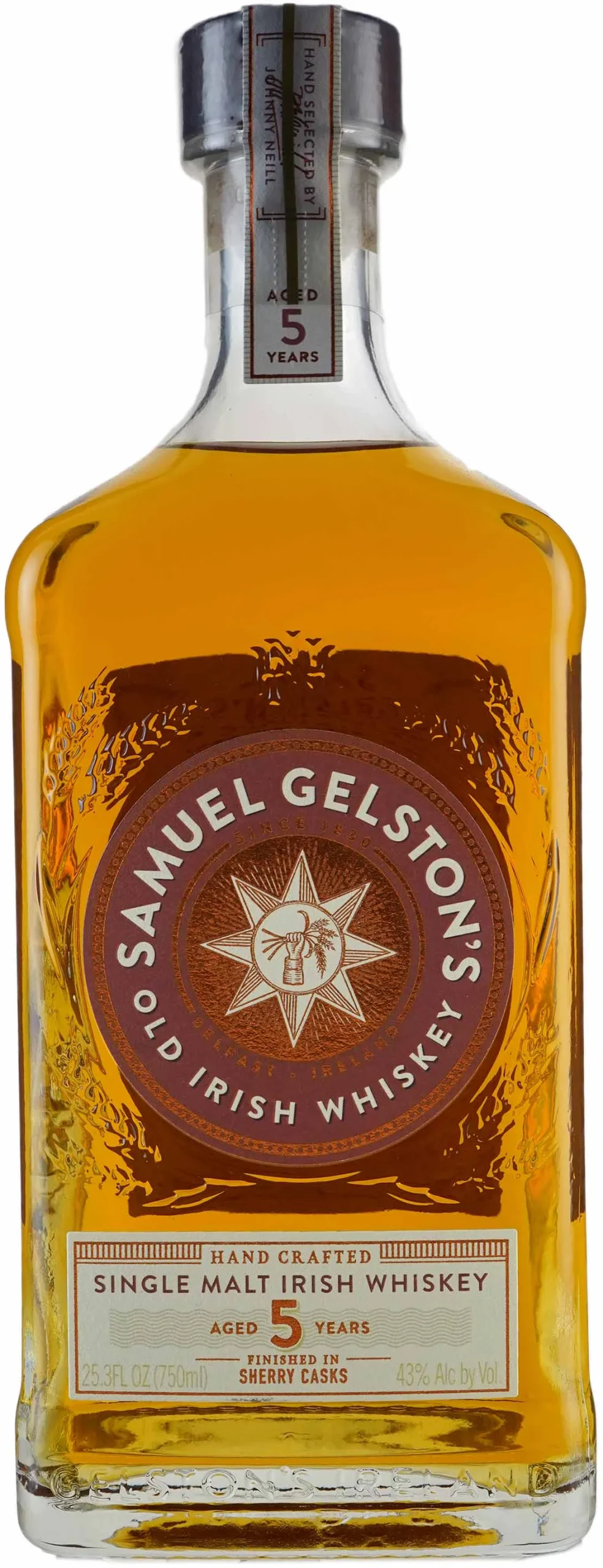 Samuel Gelston's 5 Year Old Sherry Cask Irish Whiskey