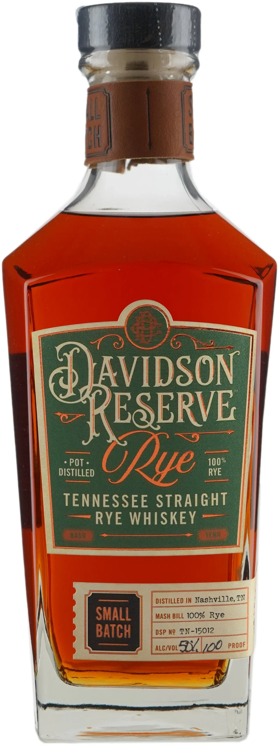 Davidson Reserve Tennessee Straight Rye Whiskey
