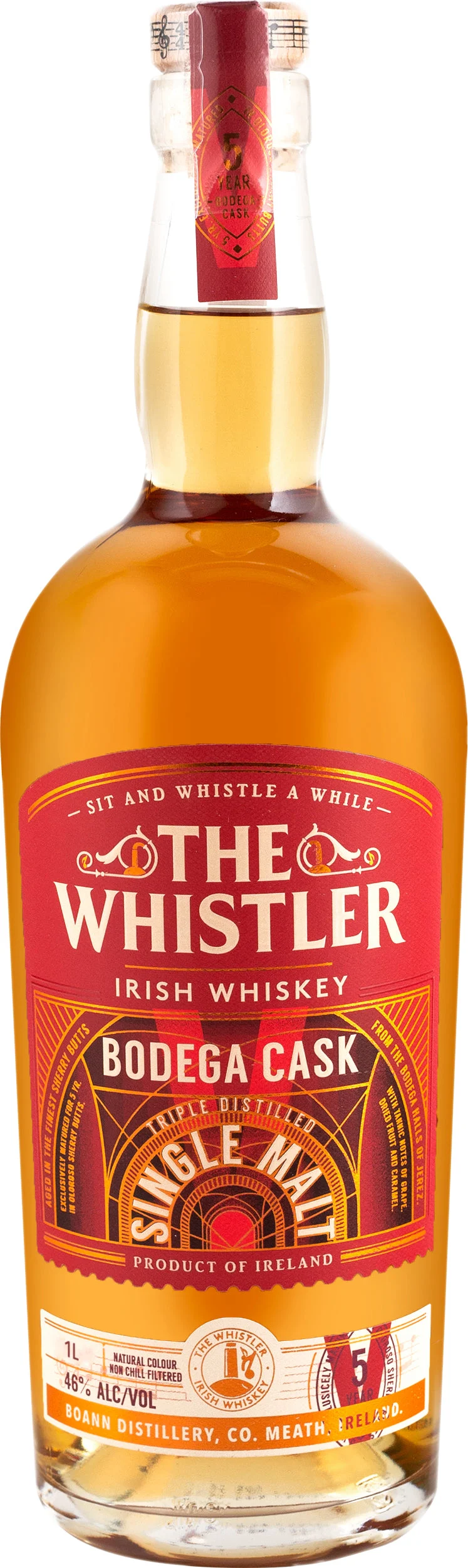 The Whistler 5 Year Old Bodega Cask Irish Single Malt Whiskey