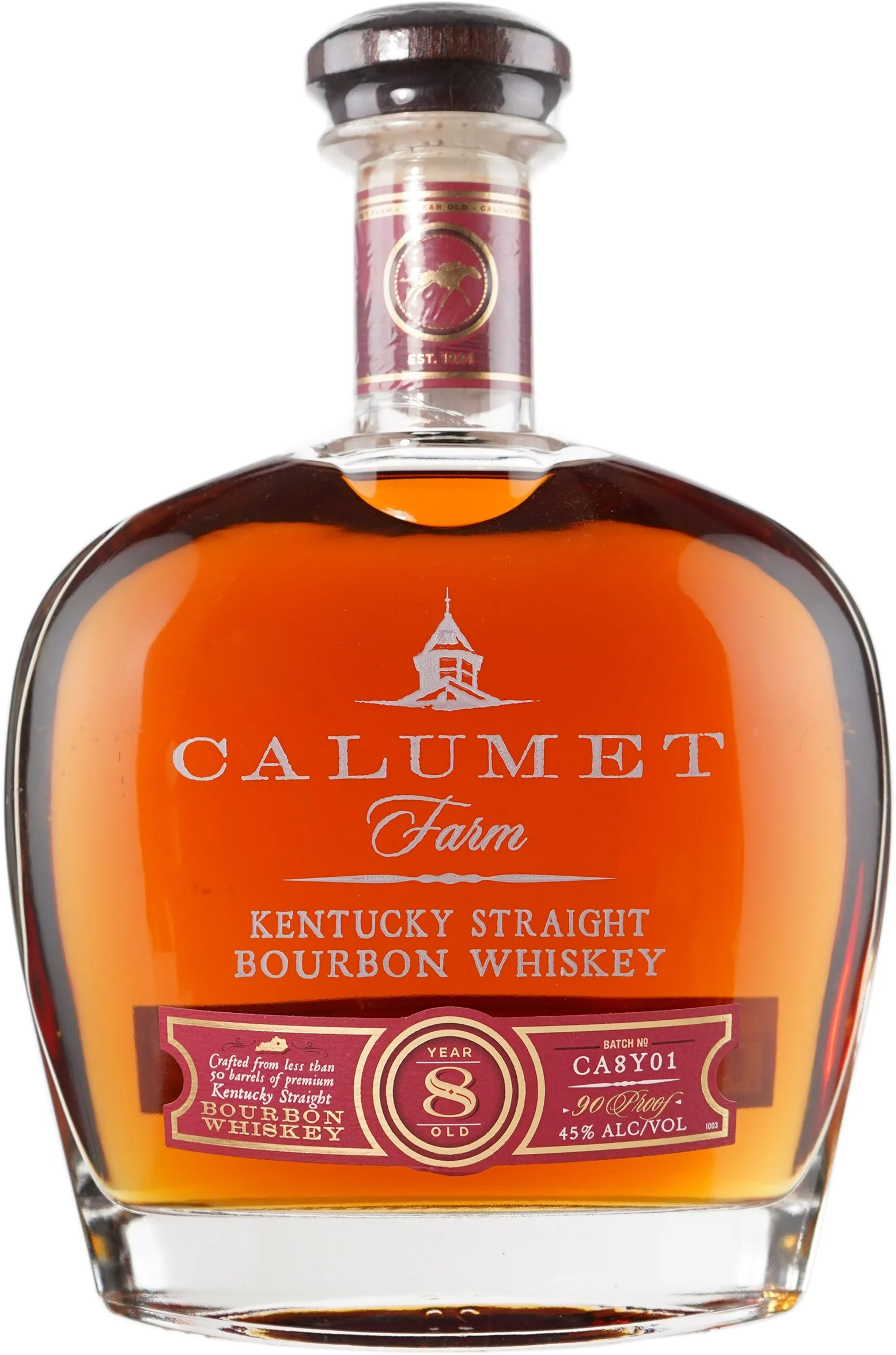 Whisky Bourbon Kentucky Calumet Farm Single Rack Black 8 años