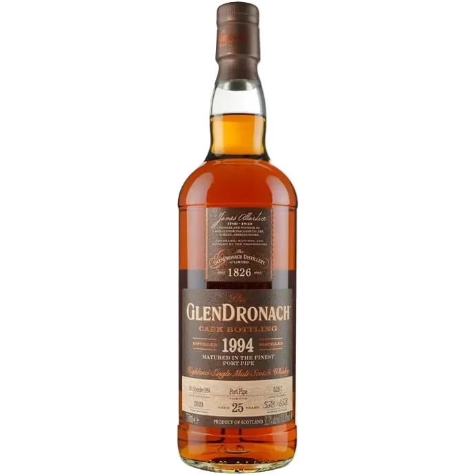 Glendronach 25 year Old Vintage Port Pipe # 5287 1994 Scotch Whisky - Whiskey