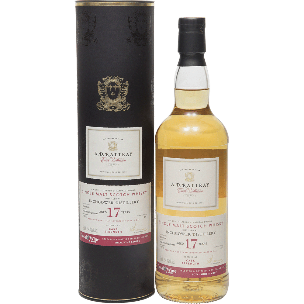 A.D. Rattray Inchgower 17 Year Barrel Select Single Malt Scotch Whisky - Whiskey