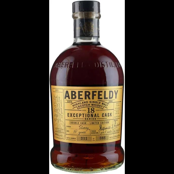 Aberfeldy 18 year Old Exceptional Cask ex Sherry Butt # 3075 2002 Scotch Whisky - Whiskey