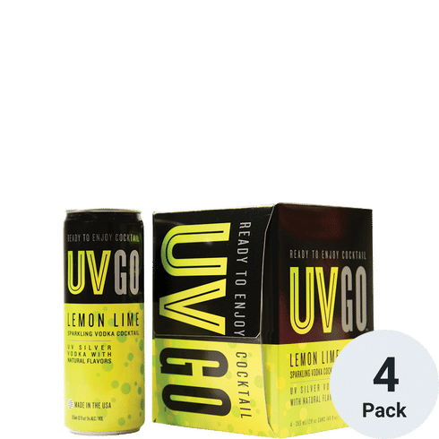 UV GO Lemon Lime Cocktail | 4pk-355ML