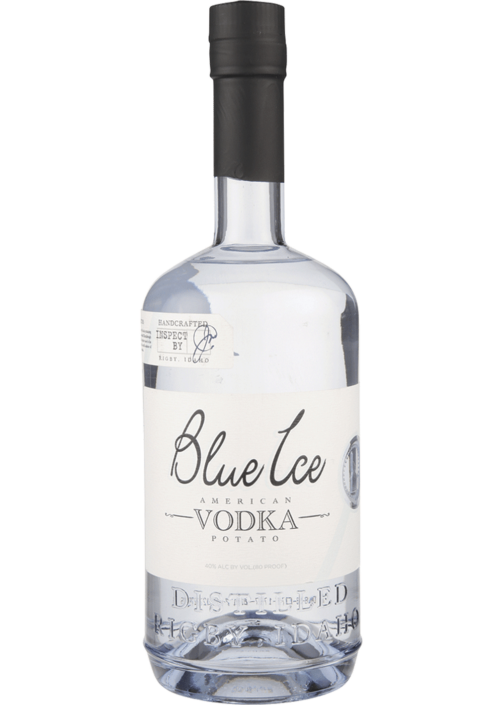 Vodka de patata helada azul