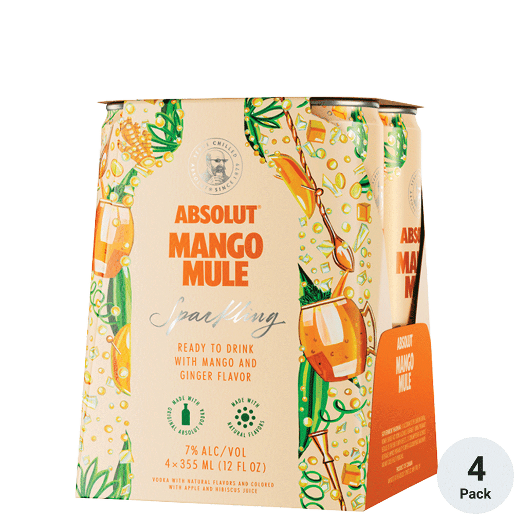 Cóctel Absolut Mango Mule listo para beber