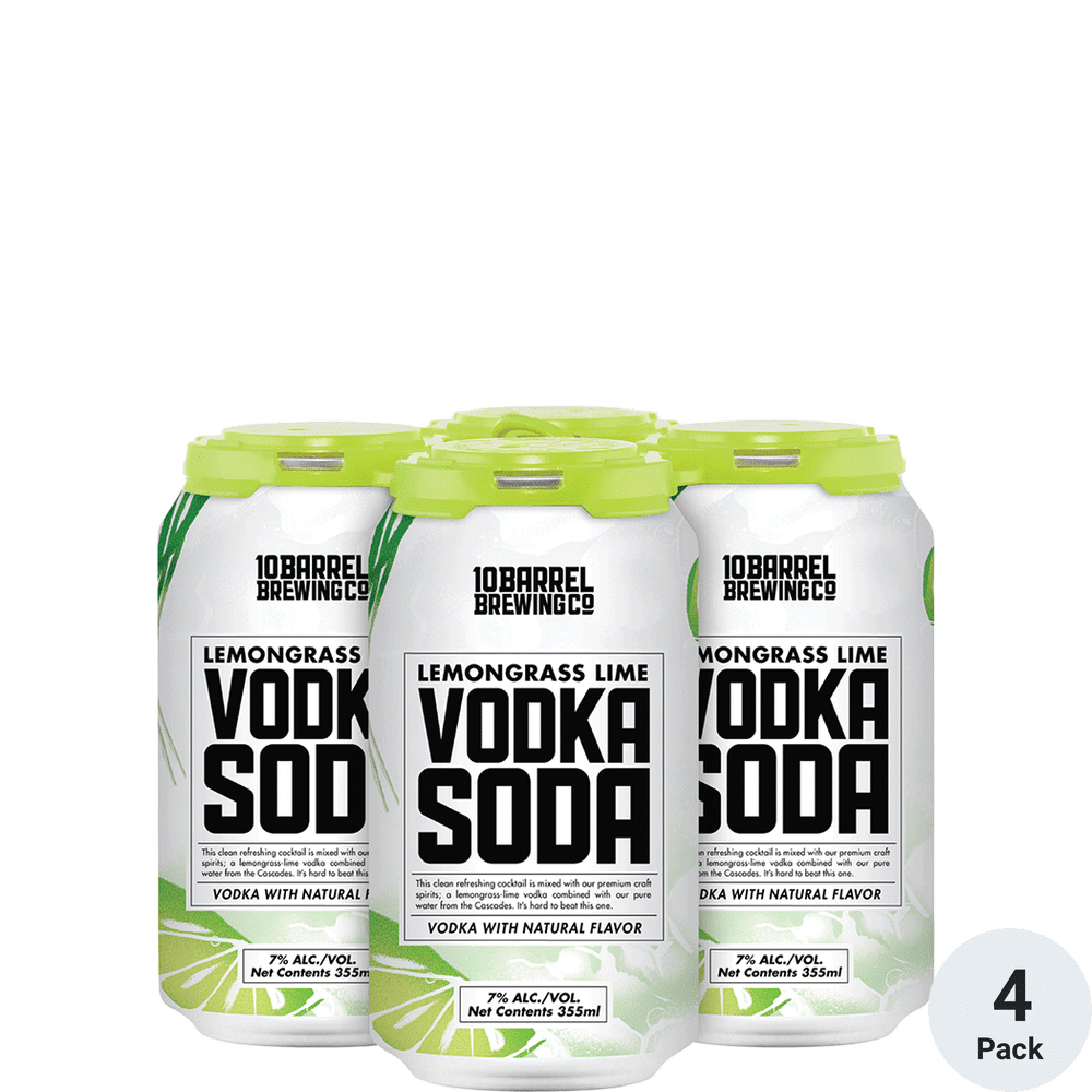 10 Barrel Lemongrass Lime Soda Vodka Cocktail