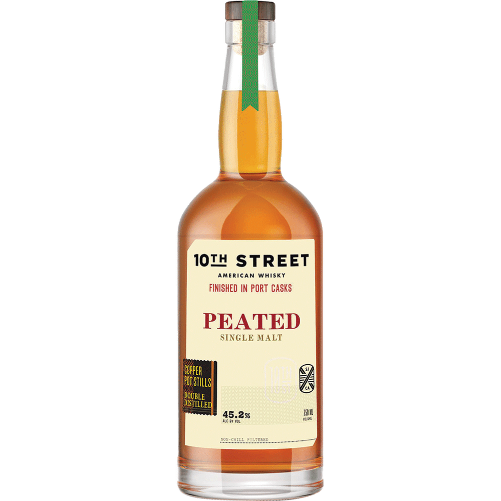 10th Street Peated Single Malt Port Cask Finish American Whisky - Whiskey