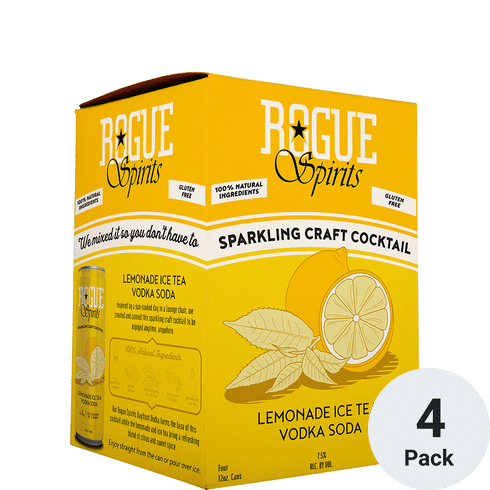 Rogue Lemonade Iced Tea Soda Vodka Cocktail 4 Pack | 12OZ