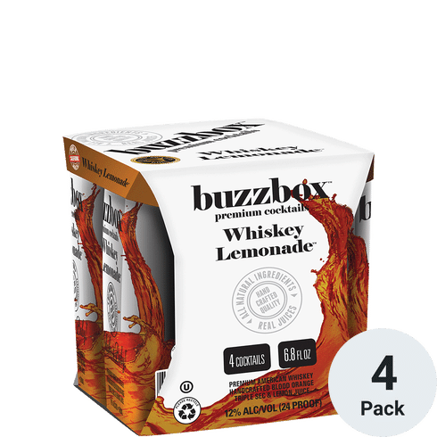 BuzzBox Whiskey Lemonade Ready To Drink Cocktail