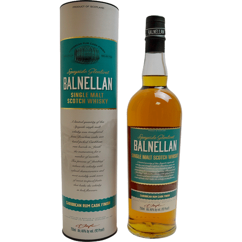 Balnellan Caribbean Rum Cask Finish Single Malt Scotch Whisky - Whiskey