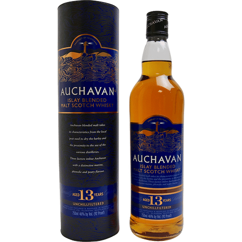 Auchavan 13 Year Old Islay Blended Malt Scotch Whiskey