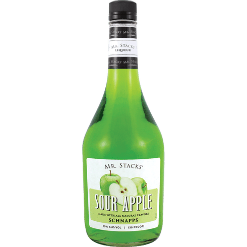 Mr Stacks Sour Apple Schnapps Liqueur