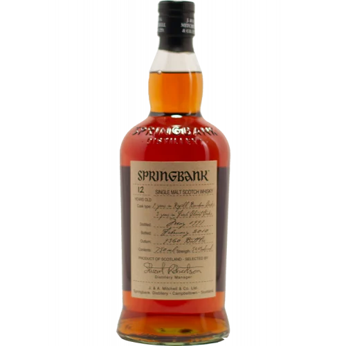 Springbank 12 Year Single Malt Scotch Whisky - Whiskey