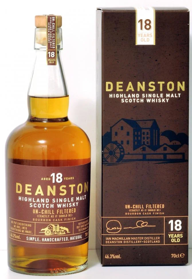 Deanston 18 Year Old Bourbon Matured Highland Single Malt Scotch Whisky - Whiskey