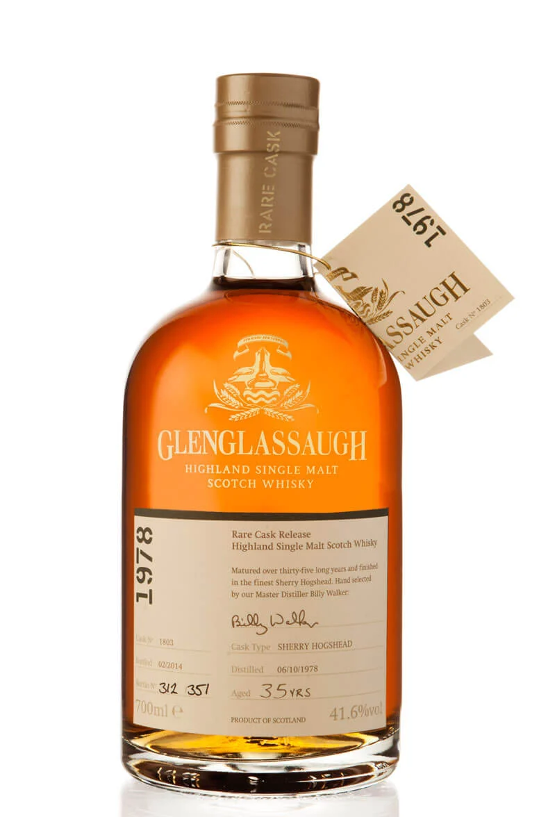 Glenglassaugh 1980 Batch 1 Sherry Hogshead Cask 1803 35 Year Old Single Malt Scotch Whisky - Whiskey