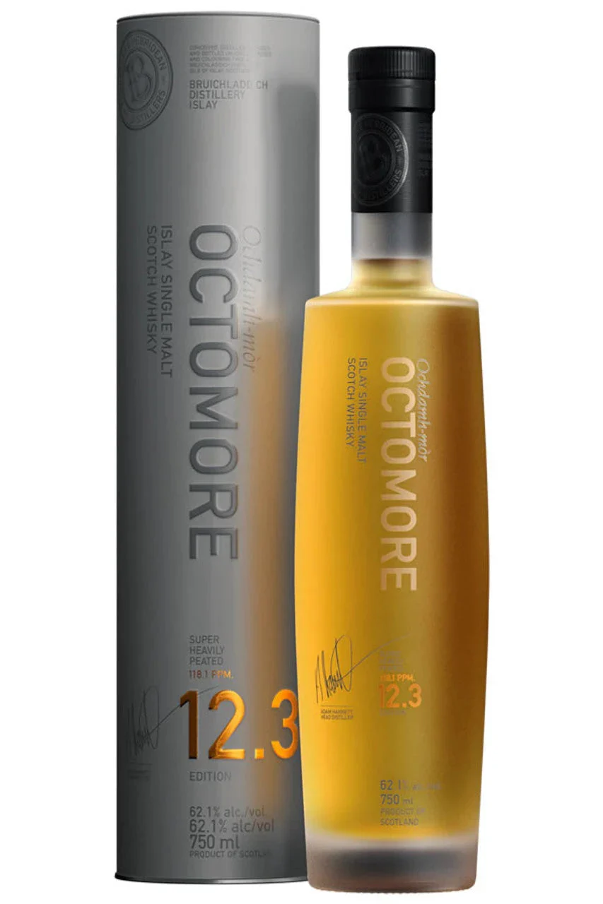Octomore 12.3 Super Heavely Peated 2021 Edition Islay Single Malt Scotch Whiskey