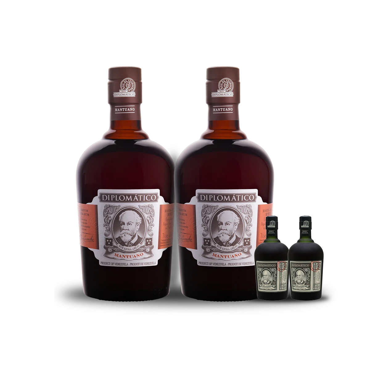 Diplomático Mantuano Rum (2) Bottle Bundle/ (2) Free 50ml Mini