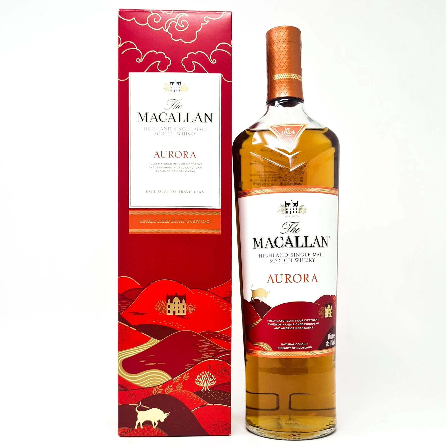 Whisky escocés de malta única The Macallan Aurora "Year Of The Ox"