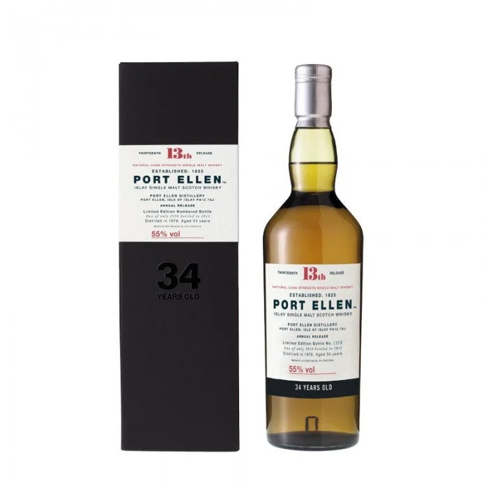 Port Ellen 13.º lanzamiento, whisky escocés de malta única de 34 años