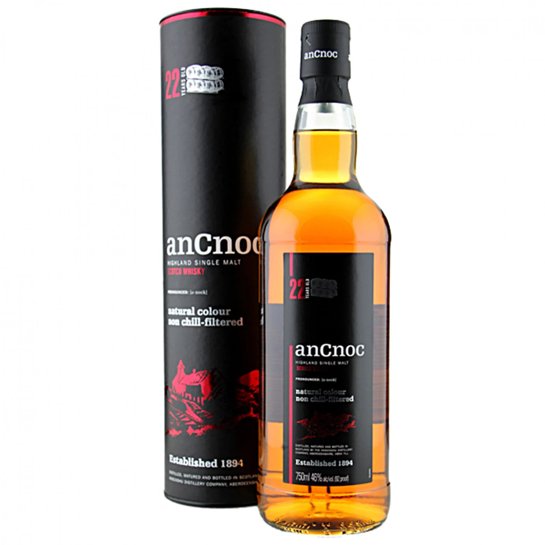 AnCnoc 22 Year Old Highland Single Malt Scotch Whisky - Whiskey