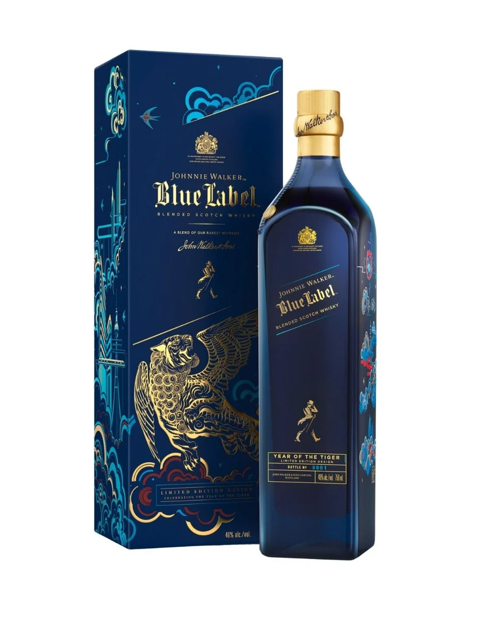 Johnnie Walker 'Year of the Tiger' Blue Label Blended Scotch Whisky 2022 - Whiskey
