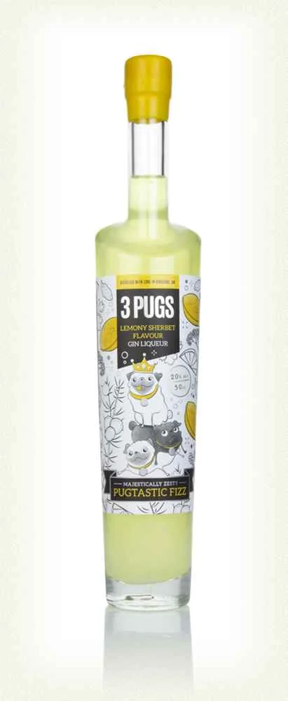 3 Pugs Lemony Sherbet Gin Liqueur | 500ML