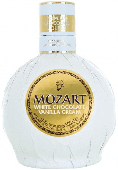 Licor de chocolate blanco Mozart - Garrafinhas