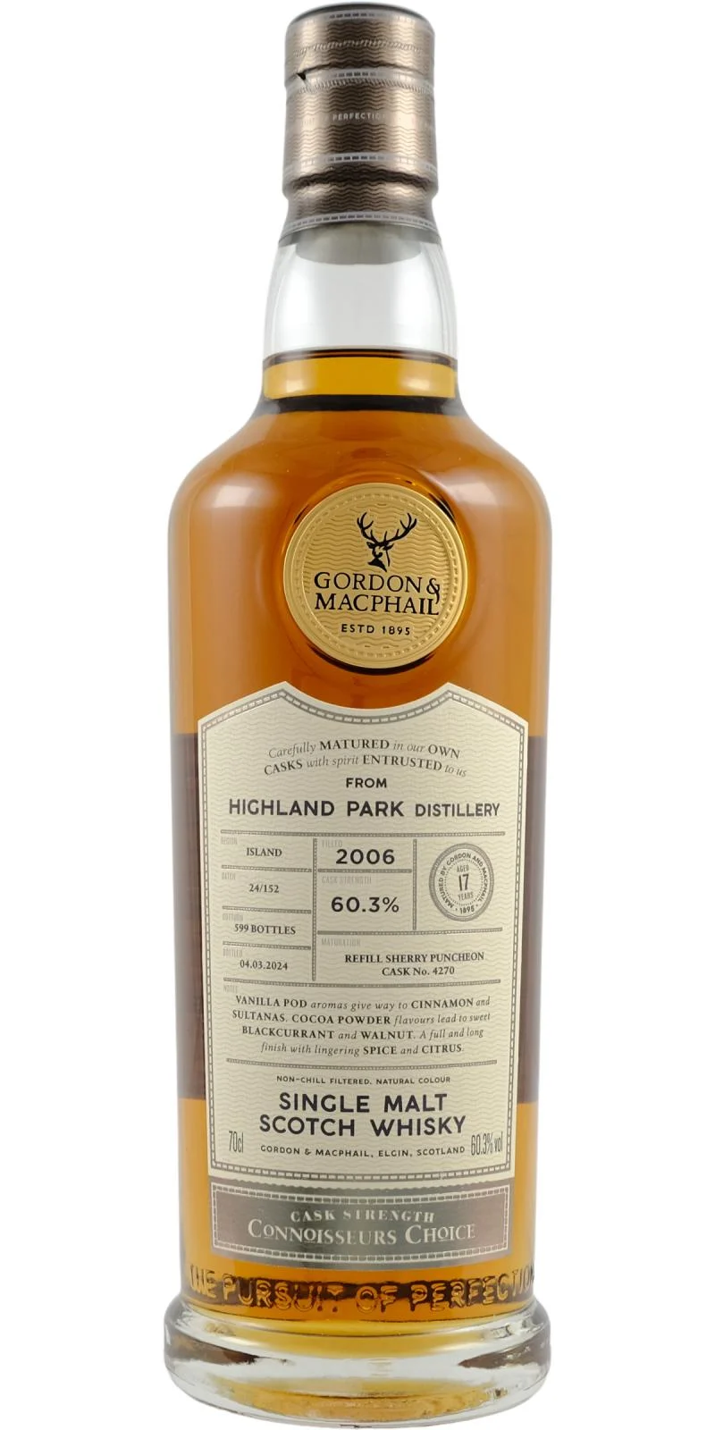 Gordon & Macphail Highland Park 16 year Old Connoiseur's Choice 2006 Scotch Whisky - Whiskey