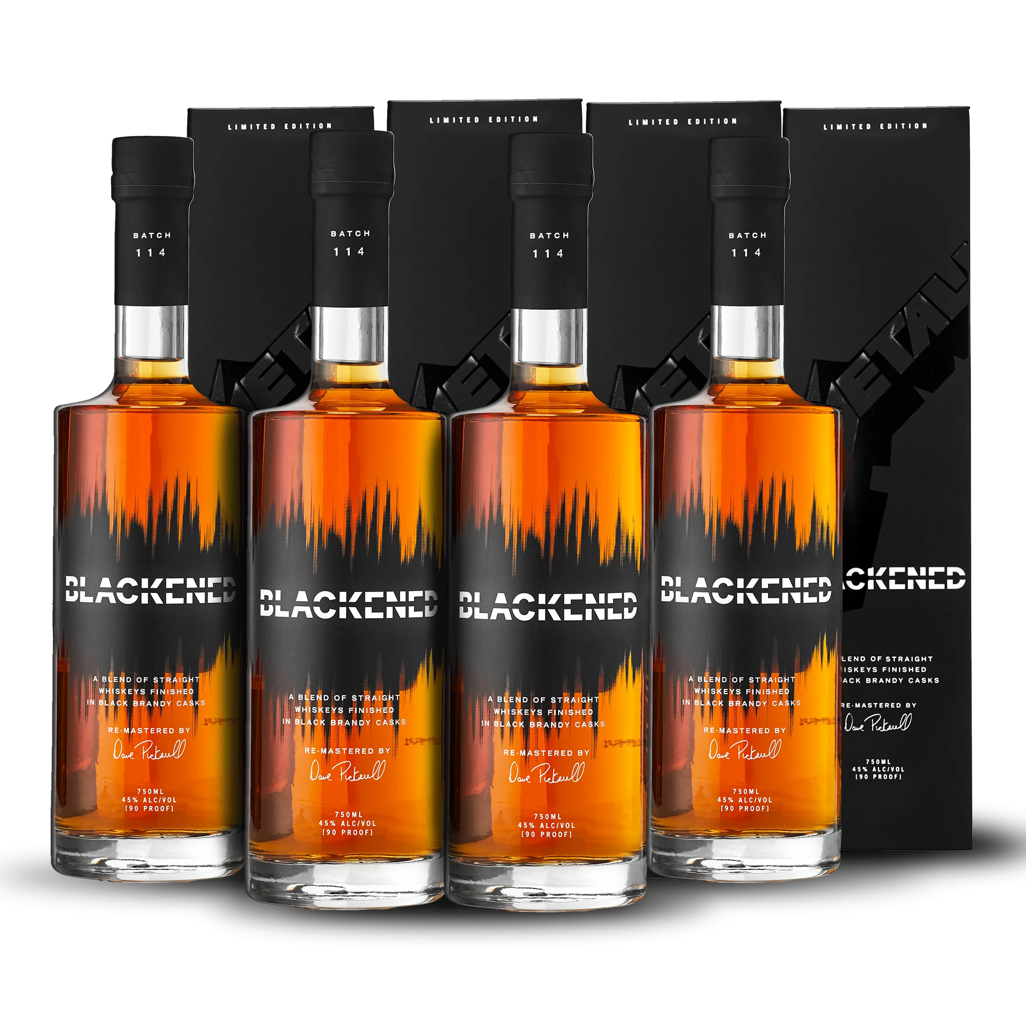 BLACKENED® AMERICAN WHISKEY | LIMITED BATCH 114 | THE BLACK ALBUM WHISKEY PACK COLLECTORS EDITION (4) **Collect One/Drink Three**
