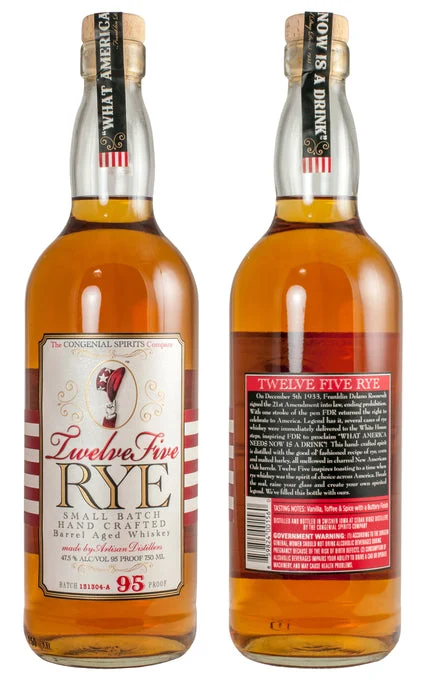 Twelve Five Rye Small Batch Hand Crafted Barrel Aged Whiskey - Whisky