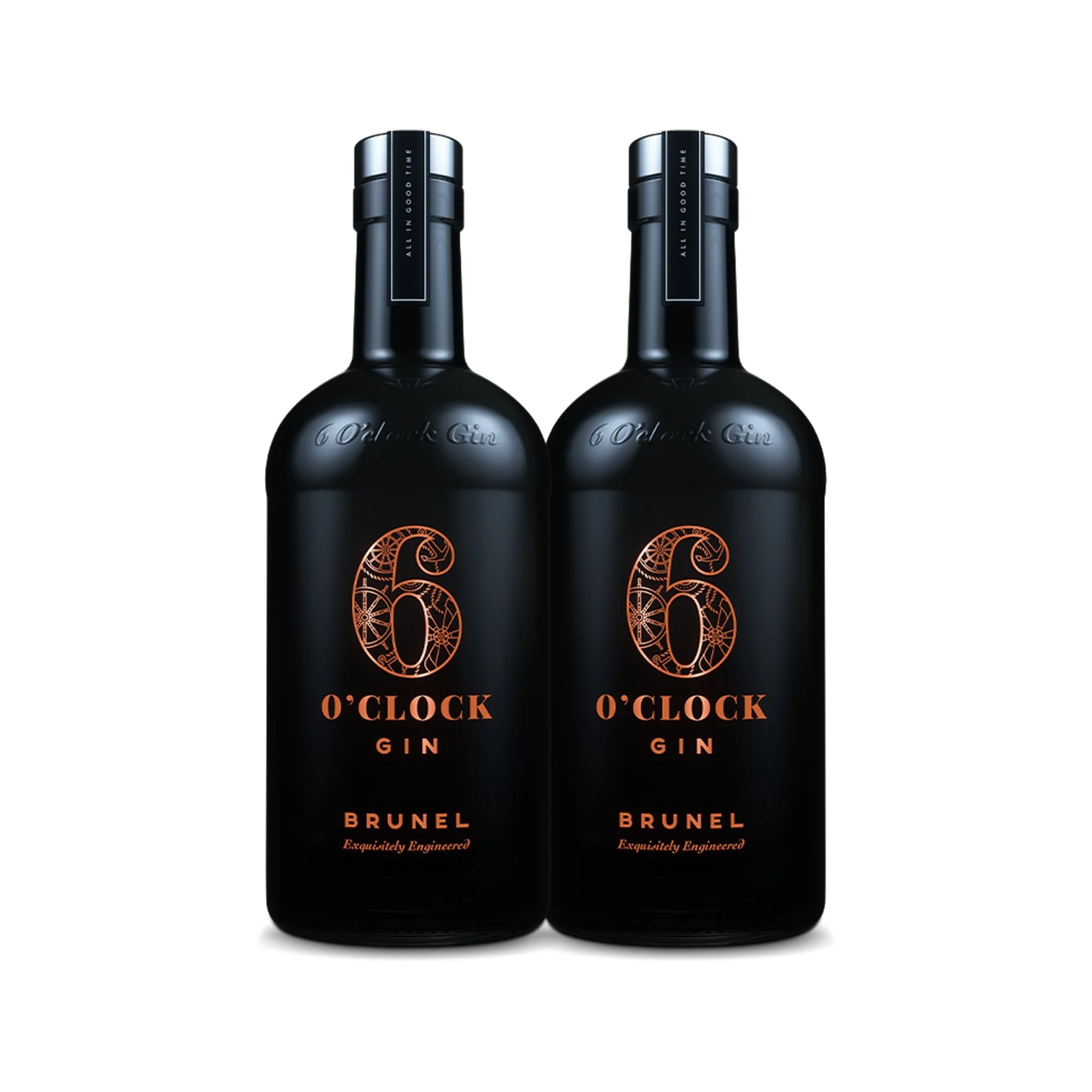 6 O'Clock Brunel Edition Gin (2) Bottle Bundle - Ginebra
