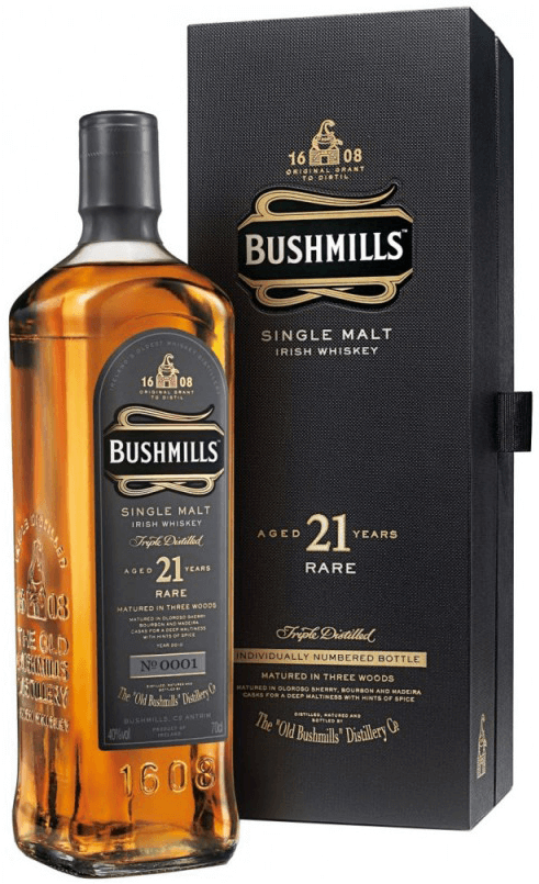 Whisky Bushmills 21 Años - Garrafinhas
