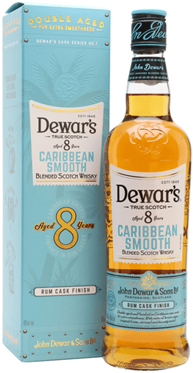 Whisky Dewar's 8 Anos Caribbean Smooth - Garrafinhas