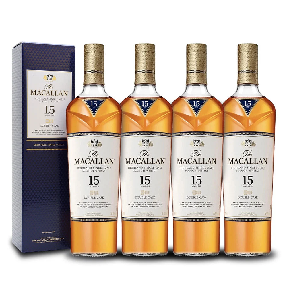Paquete de 4 botellas The Macallan Double Cask 15 años - Whisky