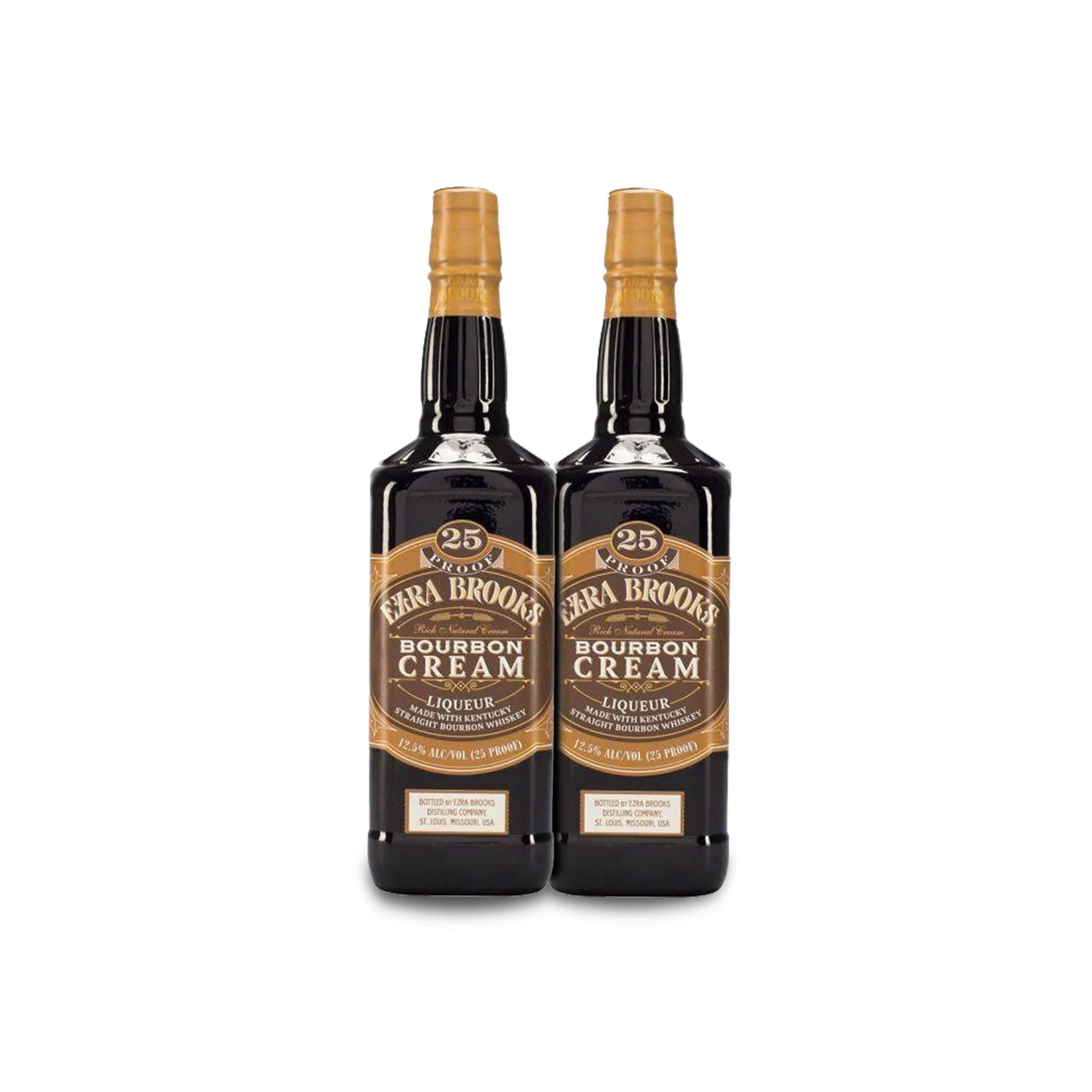 Ezra Brooks Bourbon Cream Liqueur (2) Bottle Bundle