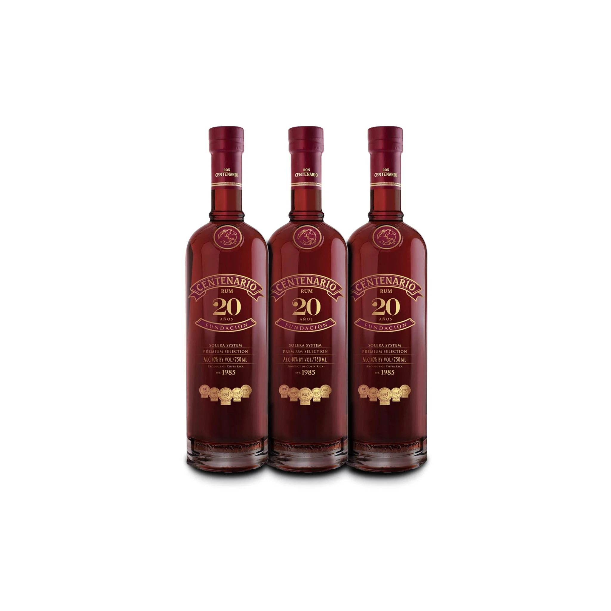 Ron Centenario 20 Fundacion Rum (3) Bottle Bundle