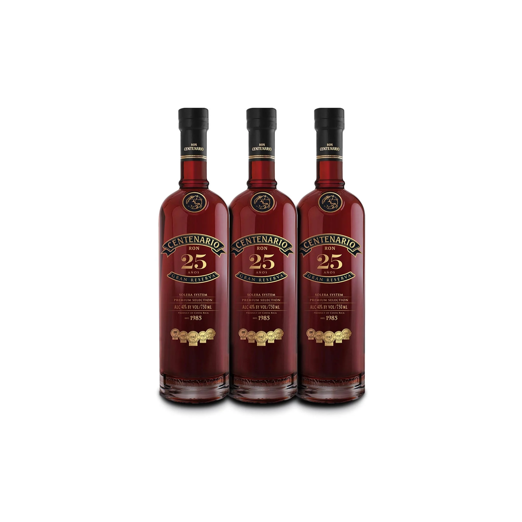 Ron Centenario 25 Gran Reserva Rum (3) Bottle Bundle
