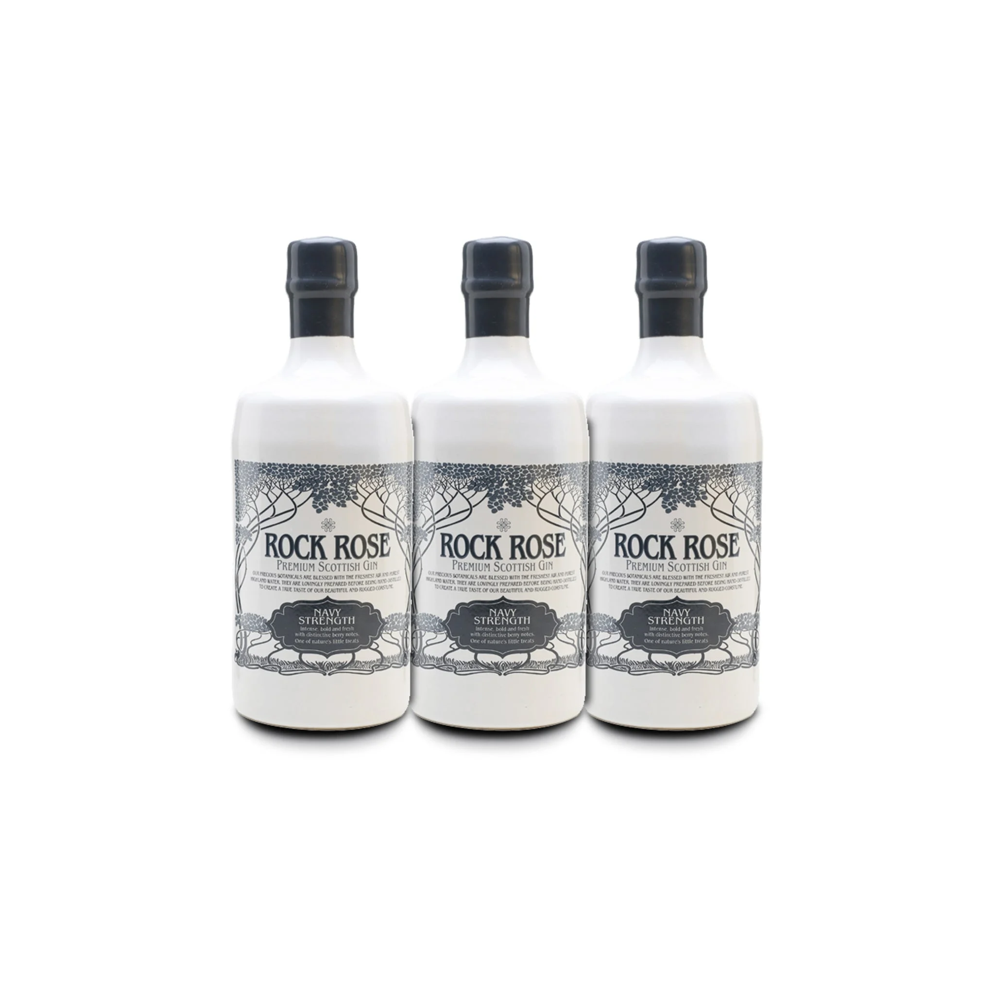 Rock Rose Navy Strength Gin (3) Bottle Bundle