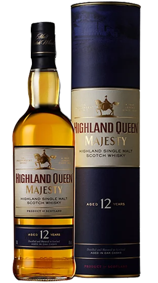 Highland Queen Majesty 12 Year Old Highland Single Malt Scotch Whisky - Whiskey