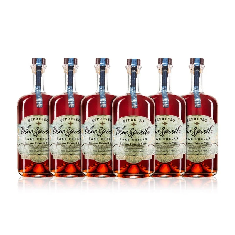 Blue Spirits Espresso Flavored Vodka (6) Bottle Bundle