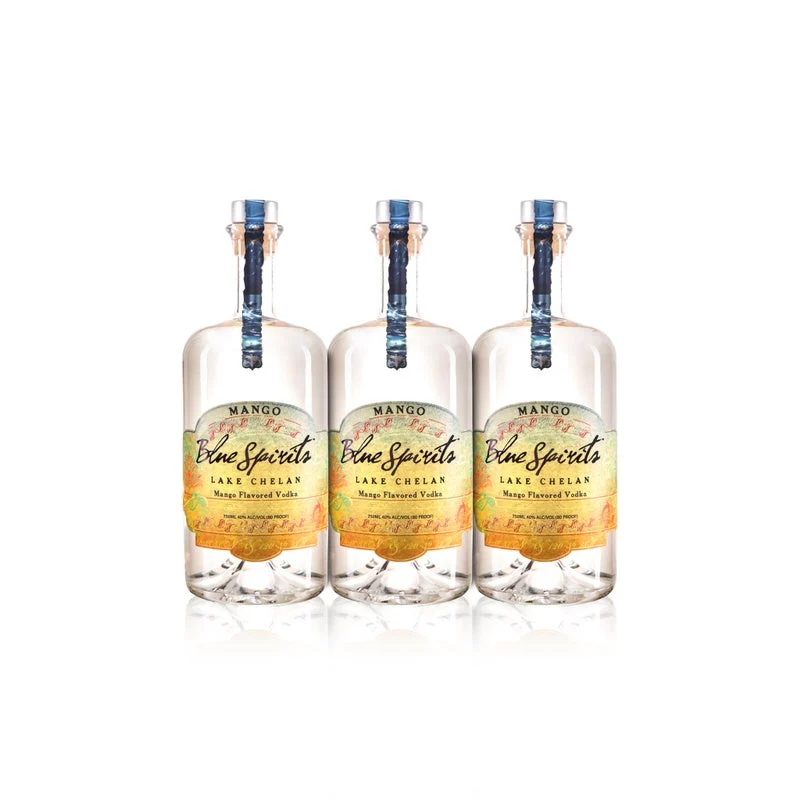 Blue Spirits Mango Flavored Vodka (3) Bottle Bundle