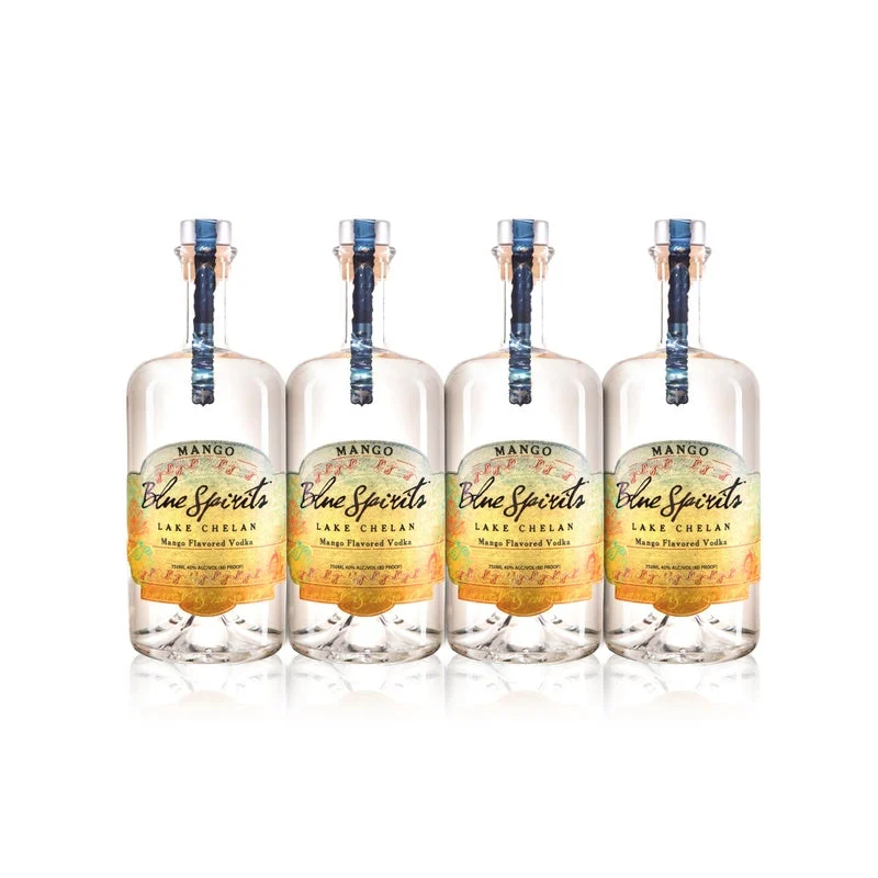 Blue Spirits Mango Flavored Vodka (4) Bottle Bundle