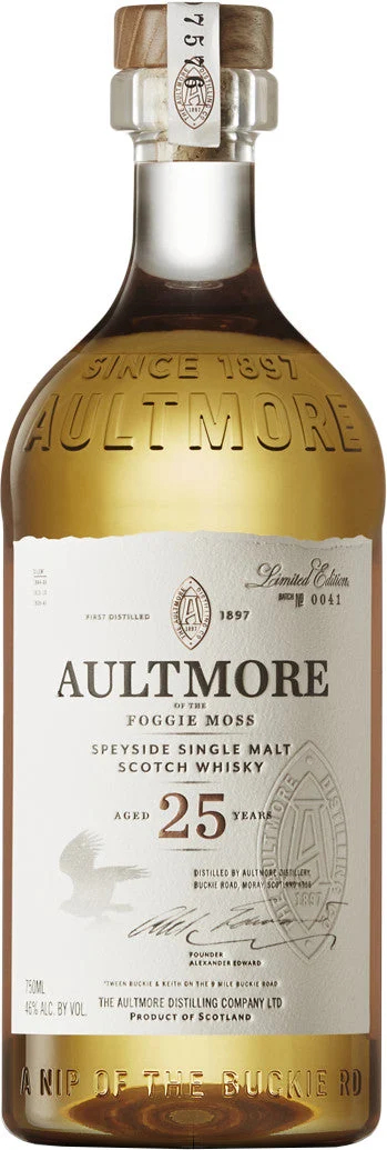 Aultmore 25 Year Speyside Single Malt Scotch Whisky - Whiskey