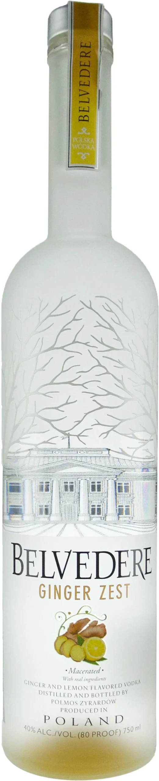 Vodka Belvedere con ralladura de jengibre
