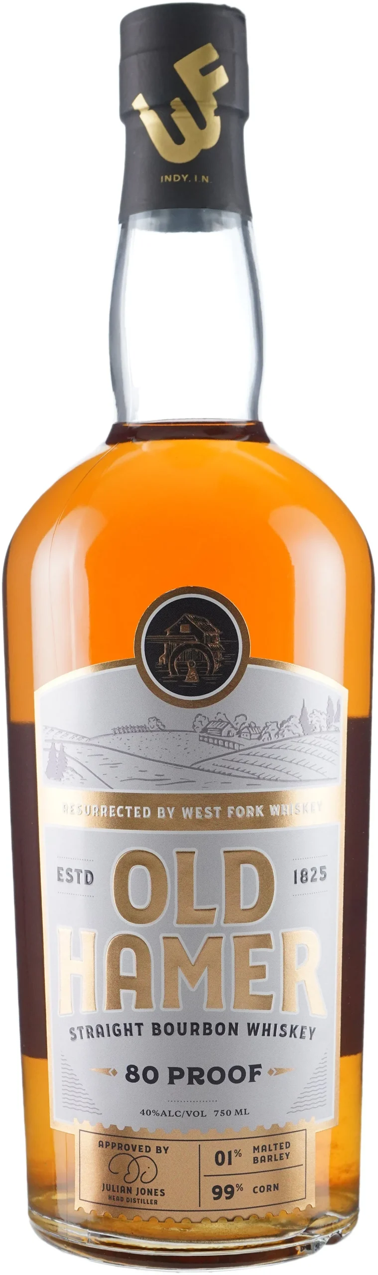Old Hamer 80 Proof Straight Bourbon Whiskey